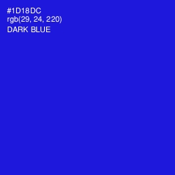 #1D18DC - Dark Blue Color Image